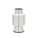 Dinah Small White w Black Stripes Ceramic Vase - Default Title