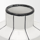 Dinah Small White w Black Stripes Ceramic Vase - Default Title