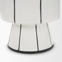 Dinah Small White w Black Stripes Ceramic Vase - Default Title