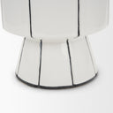 Dinah Large White w Black Stripes Ceramic Vase - Default Title