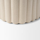 Mira Wide Textured Blush Beige Fluted Ceramic Vase - Default Title