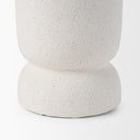 Dylan Tall Textured Off White w Handles Ceramic Vase - Default Title