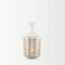 Troian Medium Rattan Wrapped Glass Bottle - Default Title