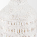Tisha Small White W Terracotta Distressing Metal Vase - Default Title