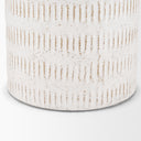 Tisha Large White W Terracotta Distressing Metal Vase - Default Title
