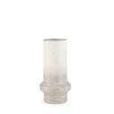 Tovah Small Textured White w Gold Metal Vase - Default Title