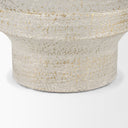 Tovah Small Textured White w Gold Metal Vase - Default Title