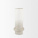 Tovah Medium Textured White w Gold Metal Vase - Default Title