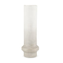 Tovah Tall Textured White w Gold Metal Vase - Default Title