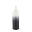 Townley Small White w Black Ombre Metal Vase - Default Title