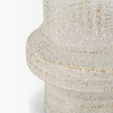 Tovah Tall Textured White w Gold Metal Vase - Default Title