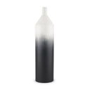 Townley Tall White w Black Ombre Metal Vase - Default Title