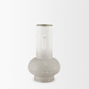 Torres Small Textured Off White w Gold Metal Vase - Default Title