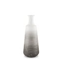 Toru Medium White w Grey Ombre Metal Vase - Default Title