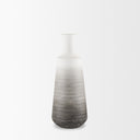 Toru Medium White w Grey Ombre Metal Vase - Default Title