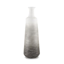 Toru Tall White w Grey Ombre Metal Vase - Default Title