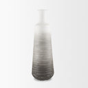 Toru Tall White w Grey Ombre Metal Vase - Default Title