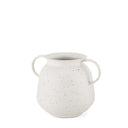 Treva Small White w Black Speckles Metal Vase - Default Title