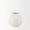 Treva Small White w Black Speckles Metal Vase - Default Title