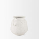 Treva Small White w Black Speckles Metal Vase - Default Title