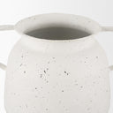 Treva Small White w Black Speckles Metal Vase - Default Title