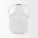 Treva Tall White w Black Speckles Metal Vase - Default Title