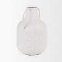 Treva Tall White w Black Speckles Metal Vase - Default Title