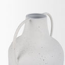 Treva Tall White w Black Speckles Metal Vase - Default Title