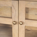 Suri Light Brown Wood w Glass Doors Sideboard - Default Title