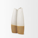 Vania Small Off White w Tan Textured Ceramic Vase - Default Title