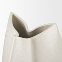 Vania Large Off White w Tan Textured Ceramic Vase - Default Title