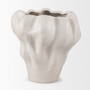 Vanna Sculptural Cream Glazed Ceramic Vase - Default Title