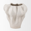 Vanna Sculptural Cream Glazed Ceramic Vase - Default Title