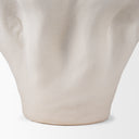 Vanna Sculptural Cream Glazed Ceramic Vase - Default Title