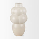 Ulvi Cream Glazed Bubble Ceramic Vase - Default Title