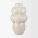 Ulvi Cream Glazed Bubble Ceramic Vase - Default Title