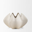 Ulrich Sculptural Cream Glazed Ceramic Vase - Default Title
