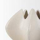 Ulrich Sculptural Cream Glazed Ceramic Vase - Default Title