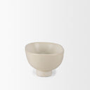 Tyren Cream Glazed Decorative Oblong Ceramic Bowl - Default Title
