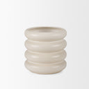 Twyla Tall Cream Glazed Ring Pot - Default Title