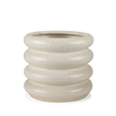 Twyla Short Cream Glazed Floor Vase - Default Title