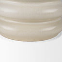 Twyla Short Cream Glazed Floor Vase - Default Title
