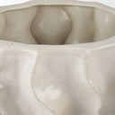 Vahn Sculptural Cream Glazed Decorative Ceramic Bowl - Default Title