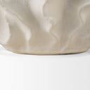 Vahn Sculptural Cream Glazed Decorative Ceramic Bowl - Default Title