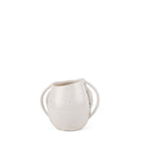 Urvi Short Off White Speckled Asymmetrical Ceramic Vase - Default Title