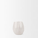 Urvi Short Off White Speckled Asymmetrical Ceramic Vase - Default Title