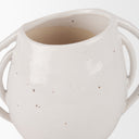 Urvi Short Off White Speckled Asymmetrical Ceramic Vase - Default Title