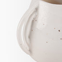 Urvi Short Off White Speckled Asymmetrical Ceramic Vase - Default Title