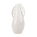 Urvi Tall Off White Speckled Asymmetrical Ceramic Vase - Default Title
