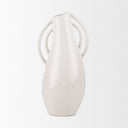Urvi Tall Off White Speckled Asymmetrical Ceramic Vase - Default Title